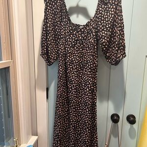 Billabong Black and Pink Long Sleeve Dress